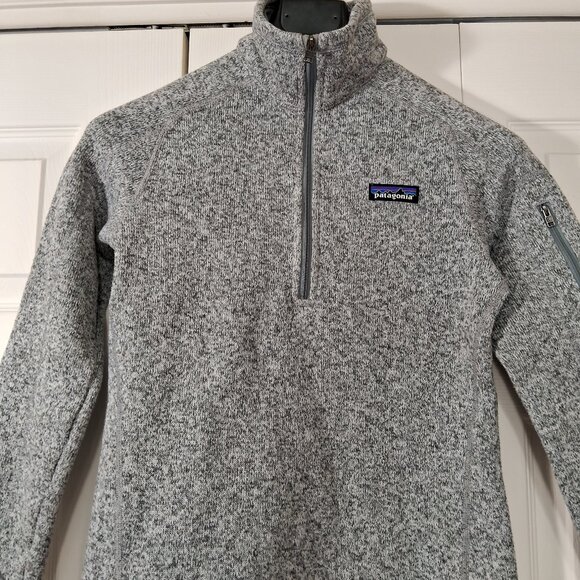 PATAGONIA Women's Better Sweater 1/2 Zip Fleece Pullover Heathered Grey - Picture 2 of 12